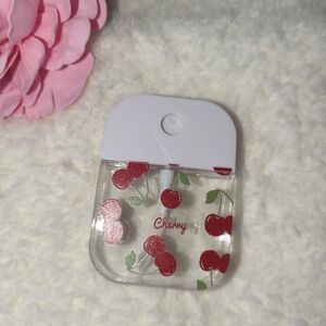 Cherry Print Empty Hand Sanitizer/ Perfume Spray Bottle For Pocket Purse